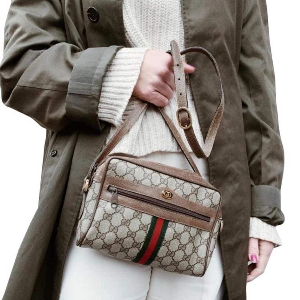 ❌ SOLD ❌ GUCCI GG Supreme Monogram Web Small Ophidia Crossbody Bag